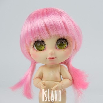 Island Bru, long pink wig